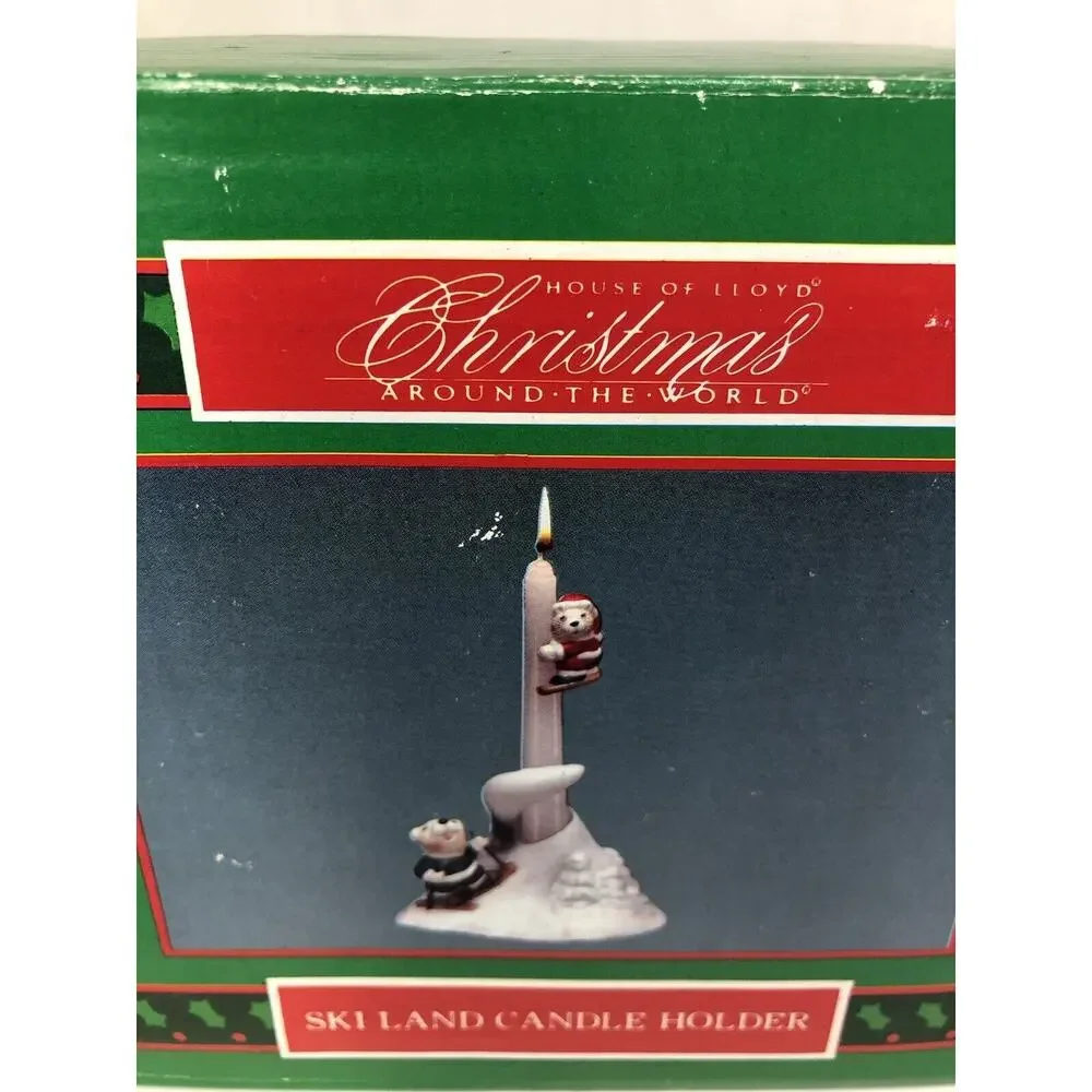 House‎ of Lloyd Christmas Around the World Ski Land Candle Holder with Taper